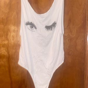 White eyelash bodysuit!